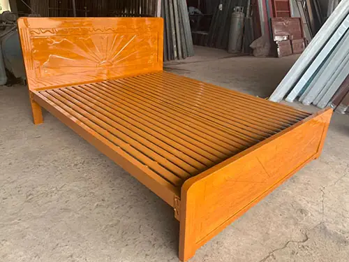 Giường Sắt Giả Gỗ