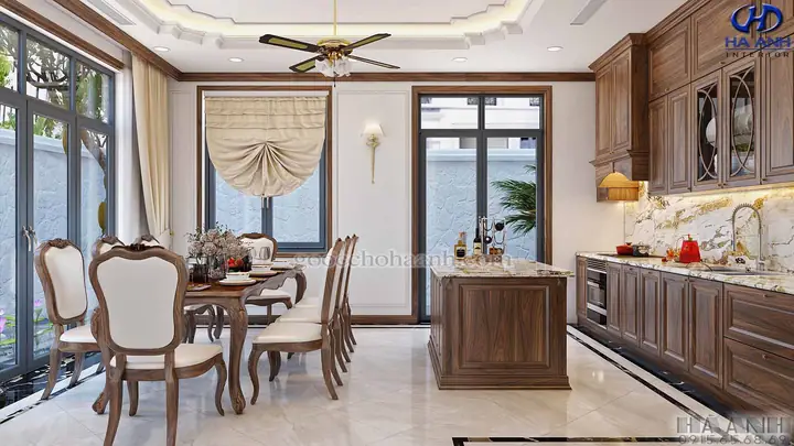 Phòng Bếp Châu Âu Sang Trọng Phòng Bếp Châu Âu Sang Trọng