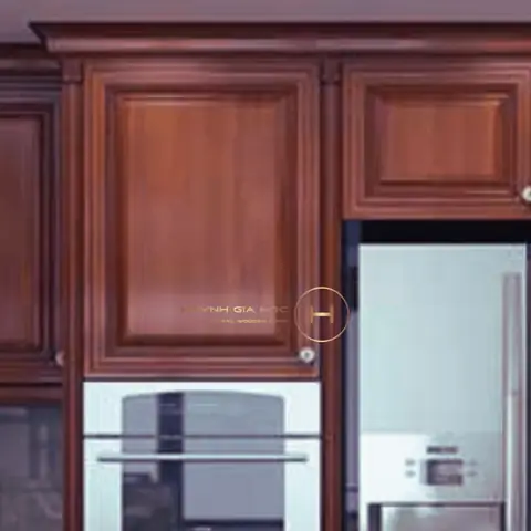 Kiểu Dáng Tủ Bếp Gỗ Căm Xe Phù Hợp Cho Phong Cách Truyền Thống Á Đông