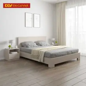 Giường Gỗ Công Nghiệp Giá Rẻ Chân Cao Gọn Gàng Hiện Đại