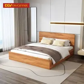 Mẫu Giường Gỗ Công Nghiệp Trơn Hiện Đại Chuẩn Xu Hướng 2025
