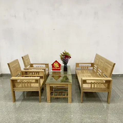 Thông Số Chi Tiết Bộ Sofa Tựa Cong Gỗ Sồi - Sp813