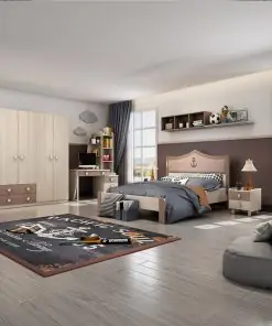 Combo Nội Thất Phòng Ngủ Hiện Đại Màu Vân Gỗ Sáng Giường Chân Thoáng Combo Nội Thất Phòng Ngủ Hiện Đại Màu Vân Gỗ Sáng Giường Chân Thoáng