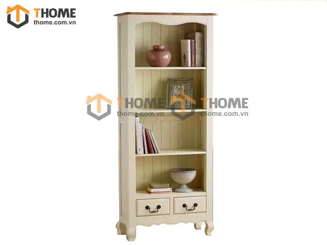 Kệ Sách Gỗ Sồi Tự Nhiên 2 Hộc Kéo Màu Trắng Ks-08sm Kệ Sách Gỗ Sồi Tự Nhiên 2 Hộc Kéo Màu Trắng Ks-08sm