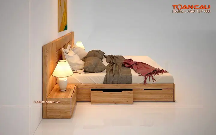 Ưu Điểm Của Giường Gỗ Sồi Có Hộc Kéo – Tc1112a Ưu Điểm Của Giường Gỗ Sồi Có Hộc Kéo – Tc1112a