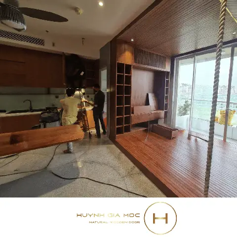 Thi Công Nội Thất Gỗ Sồi Tự Nhiên Cao Cấp Tại Chung Cư Sarimi Q2 - Anh Long Thi Công Nội Thất Gỗ Sồi Tự Nhiên Cao Cấp Tại Chung Cư Sarimi Q2 - Anh Long