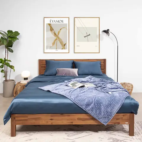 1. Giường Ngủ Gỗ Tràm Moho Malaga 301