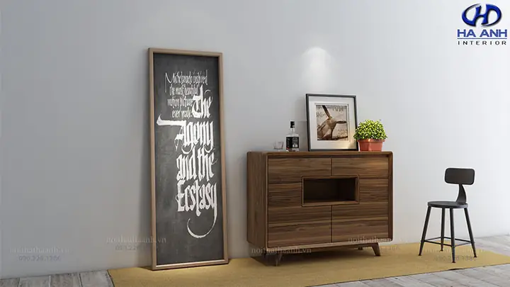 Kệ Trang Trí Gỗ Tự Nhiên Óc Chó Hk 502