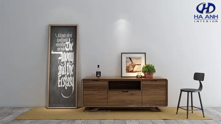 Kệ Trang Trí Gỗ Tự Nhiên Óc Chó Hk 503