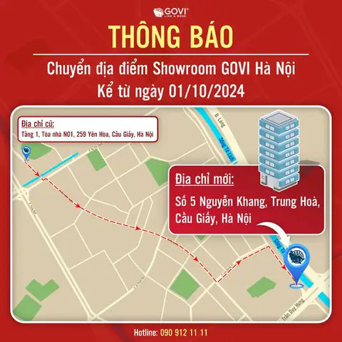 Thông Báo Chuyển Địa Điểm Showroom Govi