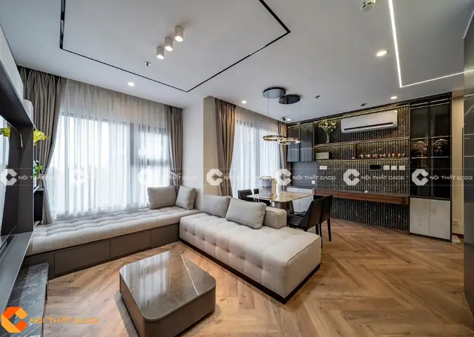 Thi Công Nội Thất Chung Cư Với Phòng Khách Hiện Đại, Sang Trọng