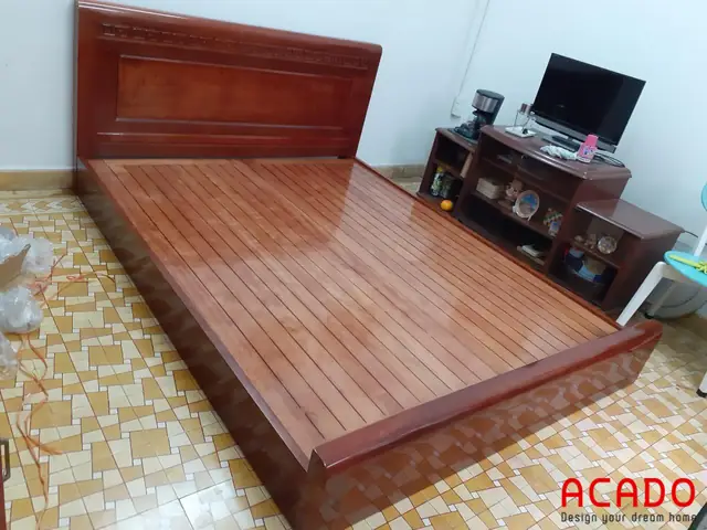 Giường Ngủ Xoan Đào Thiết Kế Dạng Hộp Hiện Đại, Trẻ Trung