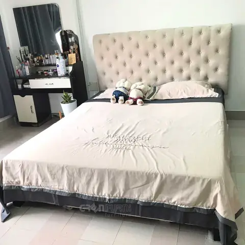 Đặc Điểm Giường Ngủ Bọc Nệm Hiện Đại Xuất Khẩu Gr Kem16