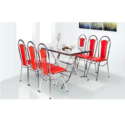 Bàn Ăn 1m2-bàn Inox Chữ Nhật 1m2 Gọn Đẹp Rẻ Hòa Phát Bcn712