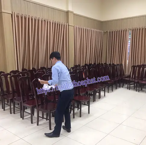 Ghế Hội Trường Gỗ Tự Nhiên Tga01 - Nội Thất Hòa Phát