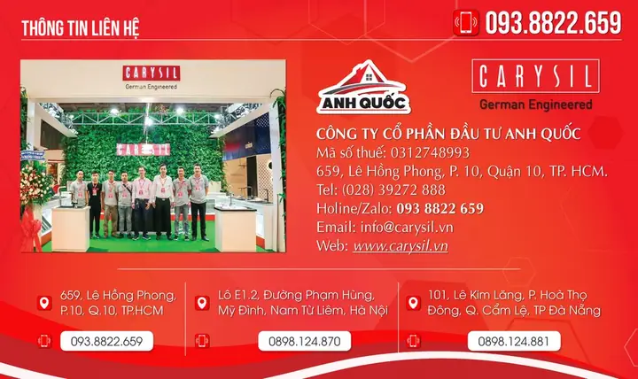 Danh Sách Đại Lý Bán Hàng Carysil Tại Miền Nam