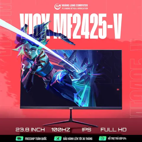 Màn Hình Viox Mf2425-v Black: Trải Nghiệm Hình Ảnh Sắc Nét, Mượt Mà Đến 100hz Cho Công Việc & Giải Trí