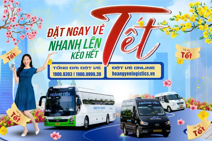 Tết Nguyên Đán, Khoảnh Khắc Thiêng Liêng Khi Đất Trời Chuyển Mình, Là Dịp Để Mỗi Gia Đình Quây Quần Và Chuẩn Bị Cho Một Khởi Đầu Mới Đầy Hy Vọng. Nhưng Để Hành Trình Sum Họp Được Trọn Vẹn, Việc Đặt Vé Xe Tết Luôn Là Ưu Tiên Hàng Đầu. Hoàng Yến Limousine Tự Hào Mang Đến Giải Pháp Hoàn Hảo, Với Cam Kết Mang Lại Sự Thoải Mái, Tiện Nghi Và An Tâm Tuyệt Đối. Tết Nguyên Đán, Khoảnh Khắc Thiêng Liêng Khi Đất Trời Chuyển Mình, Là Dịp Để Mỗi Gia Đình Quây Quần Và Chuẩn Bị Cho Một Khởi Đầu Mới Đầy Hy Vọng. Nhưng Để Hành Trình Sum Họp Được Trọn Vẹn, Việc Đặt Vé Xe Tết Luôn Là Ưu Tiên Hàng Đầu. Hoàng Yến Limousine Tự Hào Mang Đến Giải Pháp Hoàn Hảo, Với Cam Kết Mang Lại Sự Thoải Mái, Tiện Nghi Và An Tâm Tuyệt Đối.