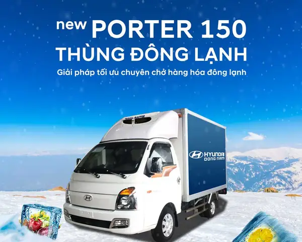 Hyundai Porter 150 Thùng Đông Lạnh 1.5 Tấn Thùng Dài 3m