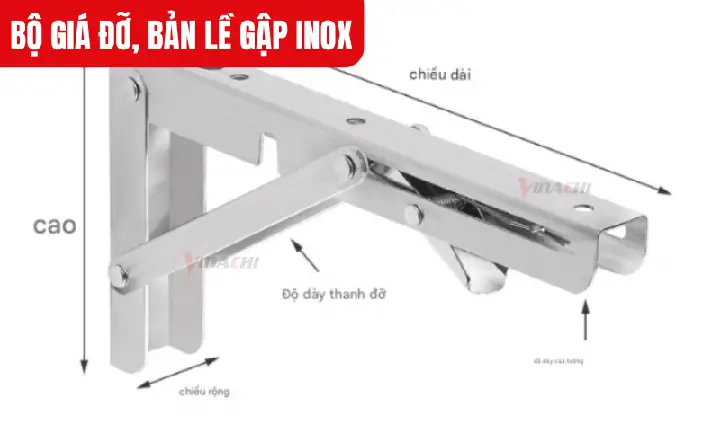 2.1 Ưu Điểm Của Bộ Giá Đỡ, Bản Lề Gập Inox