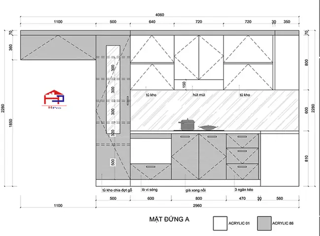 Mẫu Tủ Bếp Acrylic Tbac130 Nhà Chị Hà - Tp. Cẩm Phả, Quảng Ninh Cho Không Gian Thoáng Mát Mẫu Tủ Bếp Acrylic Tbac130 Nhà Chị Hà - Tp. Cẩm Phả, Quảng Ninh Cho Không Gian Thoáng Mát