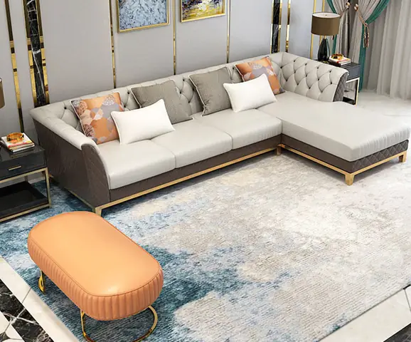 Sofa Cao Cáº¥p Mã U Tráº¯ng Kiá»u Hoã Ng Gia Chã¢n Äáº¿ Máº¡ Vã Ng