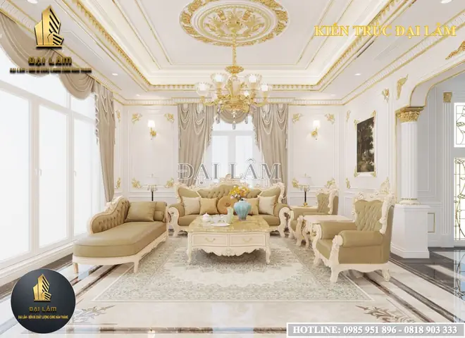 Thiết Kế Nội Thất Lâu Đài Cổ Điển Cao Cấp