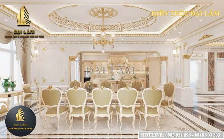 Thiết Kế Nội Thất Lâu Đài Cổ Điển Cao Cấp