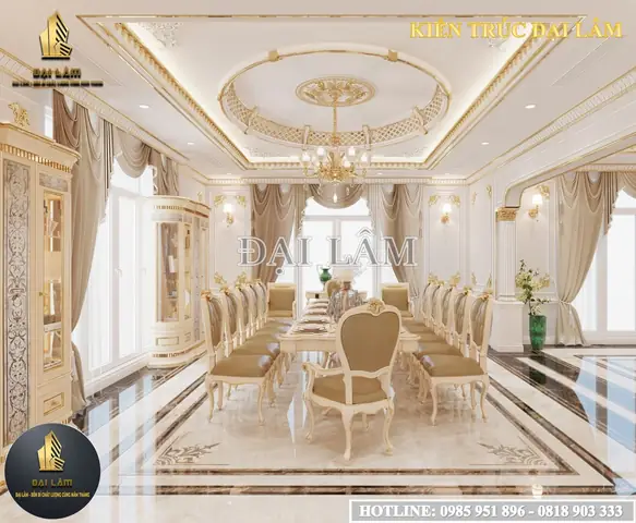 Thiết Kế Nội Thất Lâu Đài Cổ Điển Cao Cấp