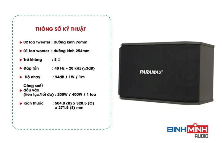 Giới Thiệu Về Loa Paramax K850 : Giới Thiệu Về Loa Paramax K850 :