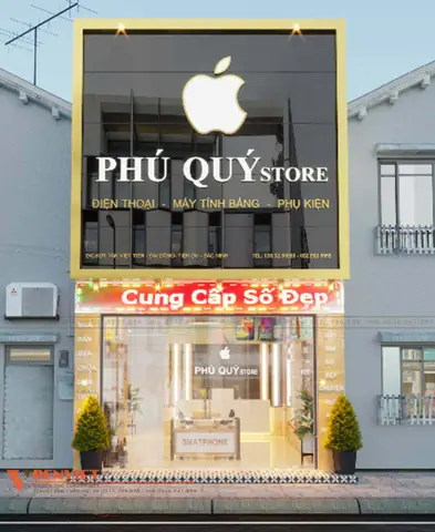 Thiết Kế Mặt Tiền Hiện Đại Và Bắt Mắt Của Phú Quý Store