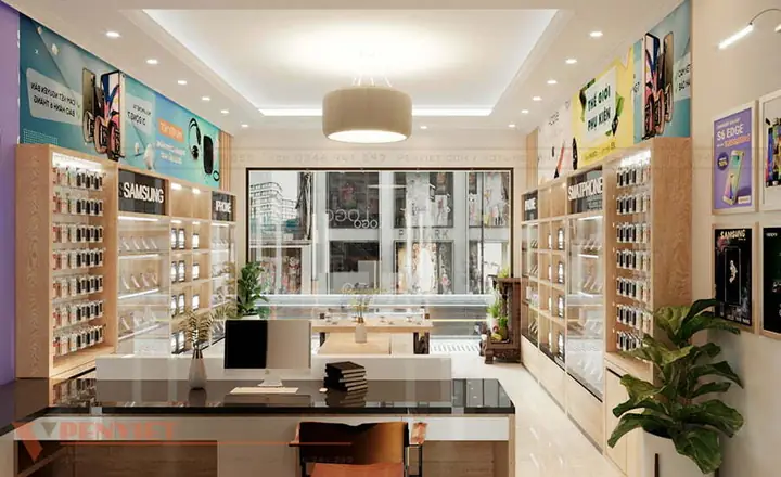 Chi Tiết Nội Thất Shop Điện Thoại Phú Quý Store