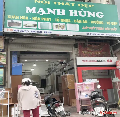 Hình Ảnh Phía Ngoài Cửa Hàng Nội Thất Mạnh Hùng 195 Ngô Gia Tự