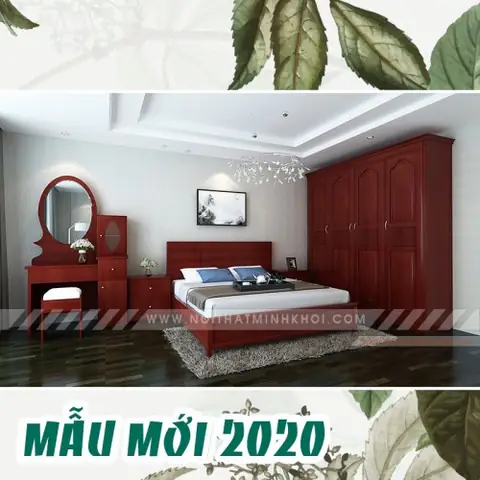 Bộ Nội Thất Phòng Ngủ Đẹp Màu Nâu Cánh Gián - BPN903