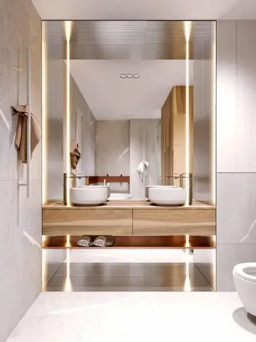 Thiết kế nội thất phòng vệ sinh căn hộ xanh pastel Thiết kế nội thất phòng vệ sinh căn hộ xanh pastel