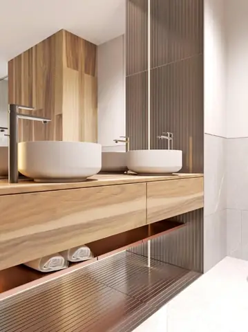 Thiết kế nội thất phòng vệ sinh căn hộ xanh pastel Thiết kế nội thất phòng vệ sinh căn hộ xanh pastel