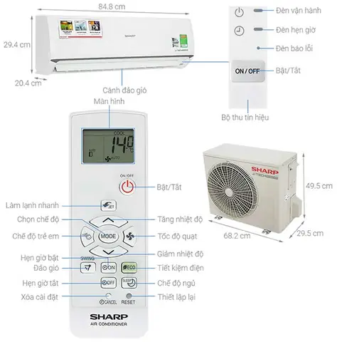 thi công máy lạnh treo tường Sharp