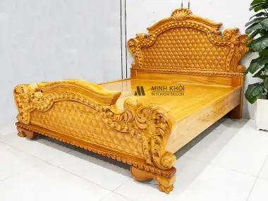 Giường Ngủ Hoa Mai Hương Đá Cao Cấp - GN359