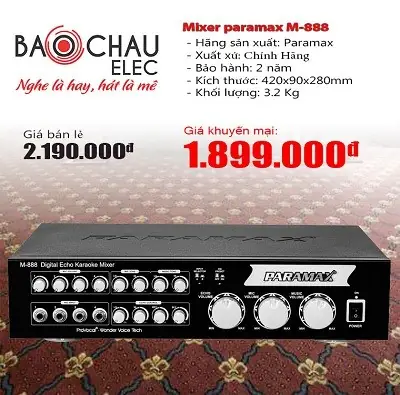 nội thất mixer paramax m-888