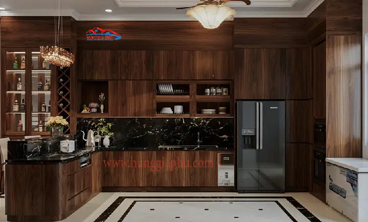 1. Tủ bếp gỗ tự nhiên 1. Tủ bếp gỗ tự nhiên