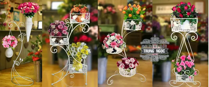kệ trang trí sắt mỹ thuật Trung Ngọc