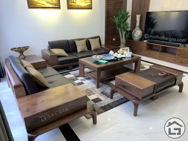 Phòng khách với gam màu trắng tinh khôi