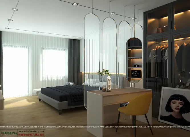 Thiết kế nội thất phòng khách sang trọng, tiện nghi