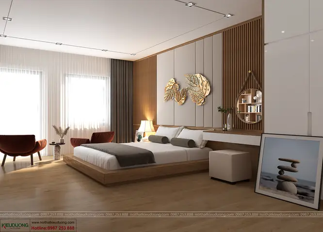Thiết kế nội thất phòng khách sang trọng, tiện nghi