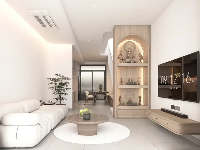 Mẫu phòng khách của thiết kế nhà 40m2 Mẫu phòng khách của thiết kế nhà 40m2