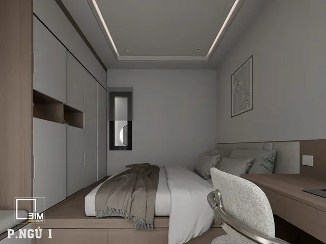 Thiết kế nội thất phòng ngủ tối giản, hiện đại