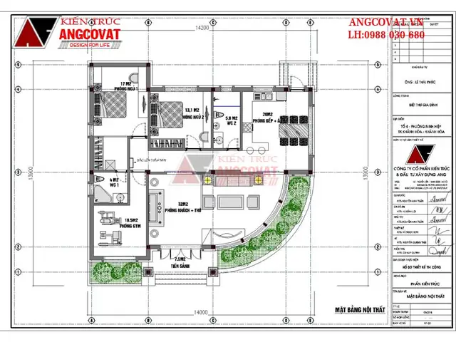 Thiết Kế Mẫu Nhà Cấp 4 Kiểu Pháp 140m2 Tuyệt Đẹp, Lôi Cuốn Người Nhìn