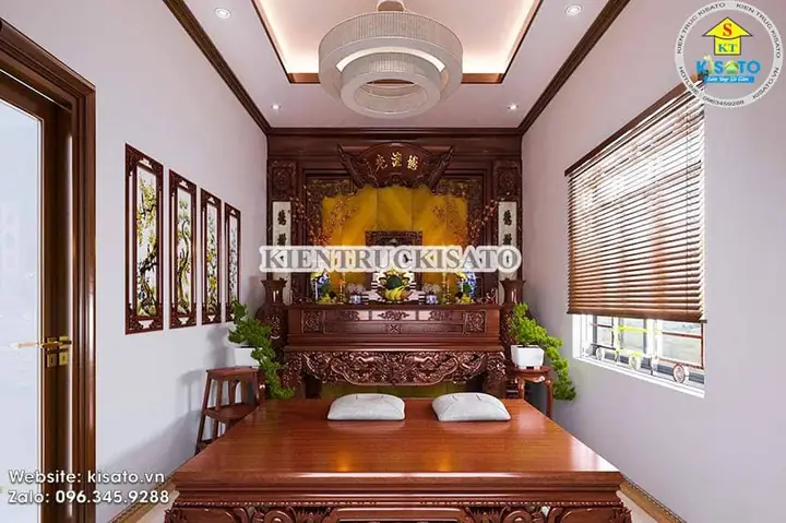 Nội thất phòng thờ thiêng liêng