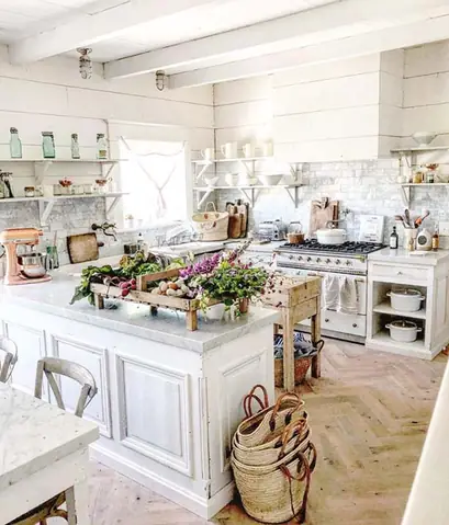 8. Dreamy White Kitchen