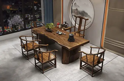 Bá» BÃN TRÃ Gá» Tá»° NHIÃN  PHONG CÃCH TRUNG HOA KIá»U Má»I JGY